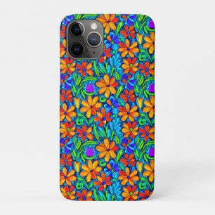 Bright Colourful Folk Art Flowers  iPhone 11 Pro Case