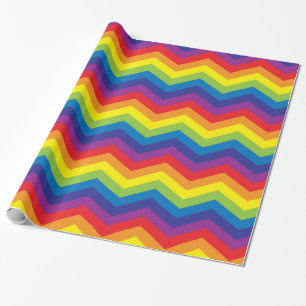 Bright Colourful Fun Rainbow Coloured Wrapping Pap Paper