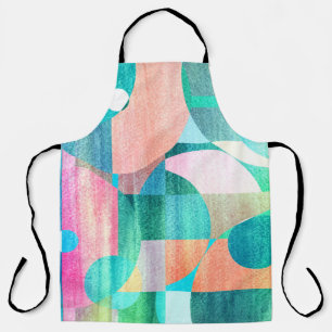 Bright, Colourful Geometric Abstract Apron