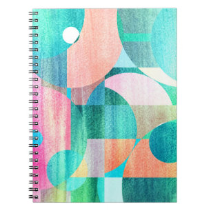 Bright, Colourful Geometric Abstract Notebook