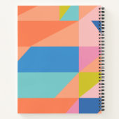 Bright Colourful Geometric Shapes Personalized Nam Notebook (Back)
