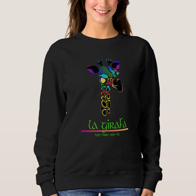 Bright Colourful Giraffe Sweatshirt (Front)