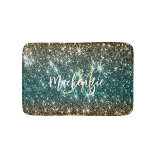 Bright Colourful Glitter Bath Mat