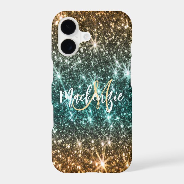 Bright Colourful Glitter iPhone Case (Back)
