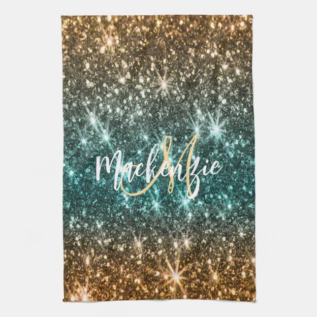 Bright Colourful Glitter Kitchen Towel (Vertical)
