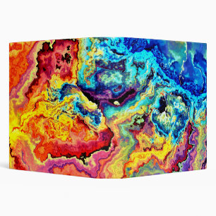 Bright colourful marble binder