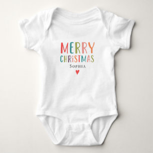 Bright & Colourful Merry Christmas Matching Family Baby Bodysuit