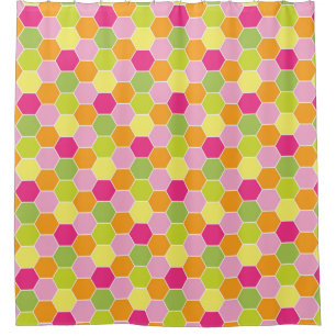 Bright Colourful Multicolors Honeycomb Pattern