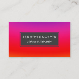 Bright Colourful Neon Gradient Business Card