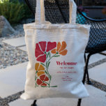 Bright & Colourful Nouveau Flower Wedding Welcome Tote Bag<br><div class="desc">A bright,  modern colour palette sets this wedding suite apart from the rest. The design features a stylized floral bouquet,  and you may customize all of the text.</div>