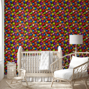 Bright colourful paint splatter wallpaper fund bol