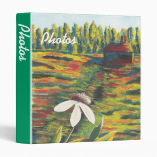 Bright Colourful Painting of Flower in Meadow Binder