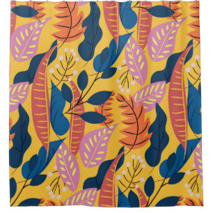 Bright colourful pattern with tropical leaves,  be