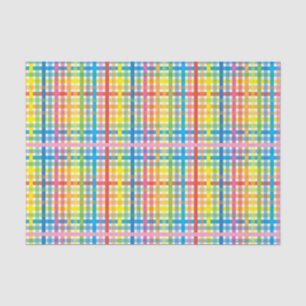Bright Colourful Plaid Tissue Paper