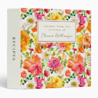 Bright Colourful Poppies Floral Personalized Recip