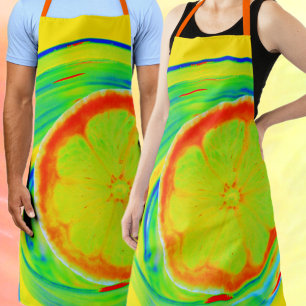 Bright Colourful Psychedelic Tropical Citrus Apron