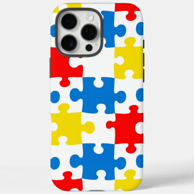 Bright Colourful Puzzle Piece Pattern Case-Mate iPhone Case (Back)