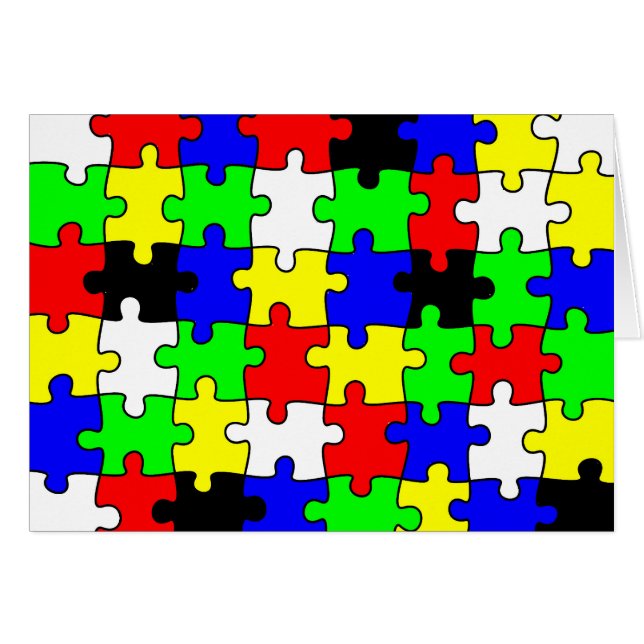 Bright & Colourful Puzzle Pieces (Front Horizontal)