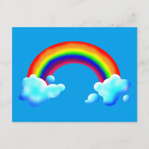 Bright & Colourful Rainbow Postcard