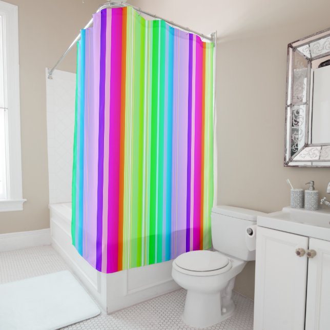 Bright colourful rainbow vertical striped (In Situ)