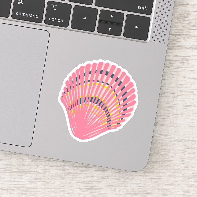 Bright Colourful Seashell   Sticker (Detail)
