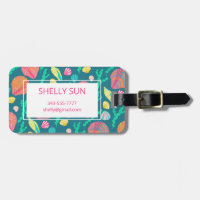 Bright Colourful Seashells and Seaweed Pattern