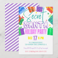 Bright Colourful Secret Santa Gift Exchange Party