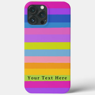 Bright Colourful Stripes Design iPhone 13 Pro Max Case