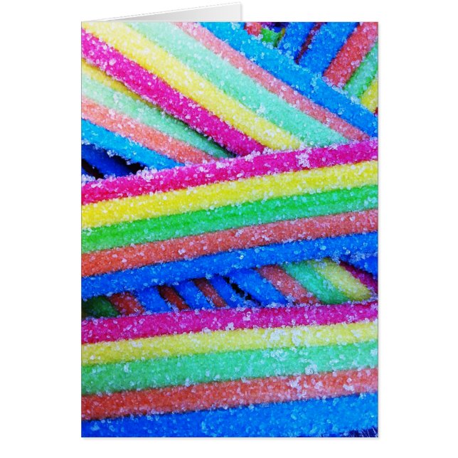 Bright Colourful Sugar Sweets Rainbow Candy Stripe (Front)