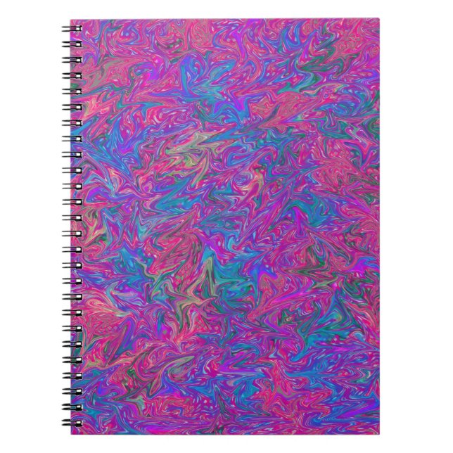Bright Colourful Swirls Abstract Art Notebook (Front)