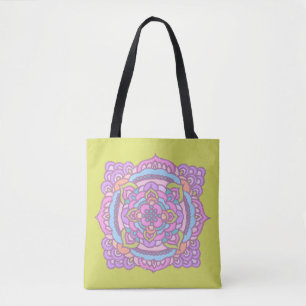 Bright Colourful Tracery Ornament Tote Bag