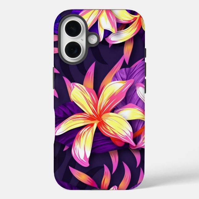 Bright Colourful Tropical Flowers Case-Mate iPhone Case (Back)