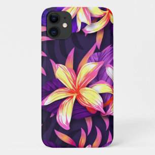 Bright Colourful Tropical Flowers iPhone 11 Case