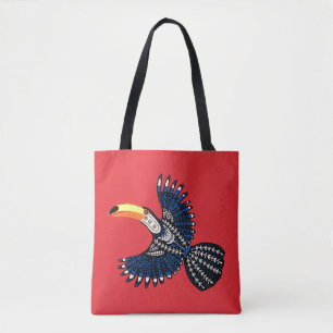 Bright Colourful Tropical Jungle Toucan Bird Tote Bag
