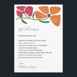 Bright Colourful Wedding Welcome Letter & Itinerar Program<br><div class="desc">A bright,  modern colour palette sets this wedding suite apart from the rest. The design features a stylized floral bouquet,  and you may customize all of the text.</div>