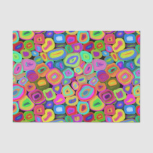 Bright Colours Abstract Funky Circles  Tissue Paper
