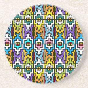 Bright colours African pattern Coaster
