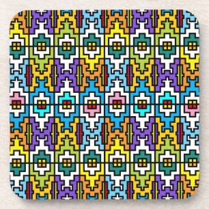 Bright colours African pattern Coaster
