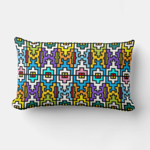 Bright colours African pattern Lumbar Pillow