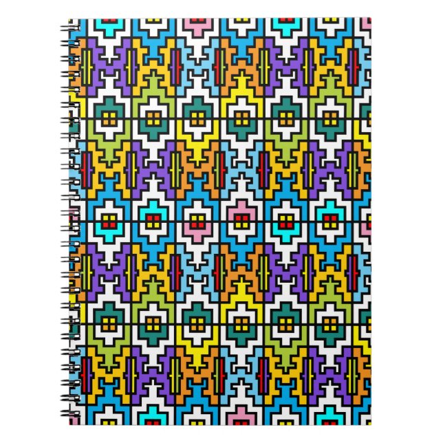 Bright colours African pattern Notebook (Front)