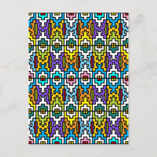 Bright colours African pattern Postcard