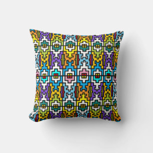 Bright colours African pattern Throw Pillow
