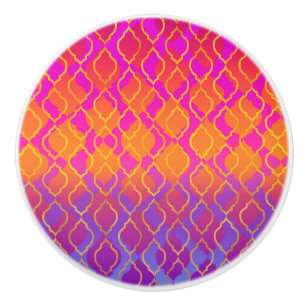 Bright Colours Arabian Moroccan Glam Indian Theme Ceramic Knob