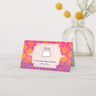 Bright Colours Arabian Moroccan Table Place Card
