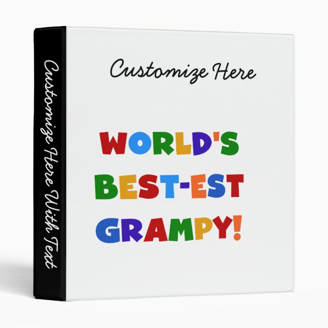 Bright Colours Best-est Grampy T-shirts and Gifts Binder (Front/Spine)