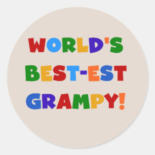 Bright Colours Best-est Grampy T-shirts and Gifts Classic Round Sticker