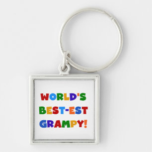 Bright Colours Best-est Grampy T-shirts and Gifts Keychain