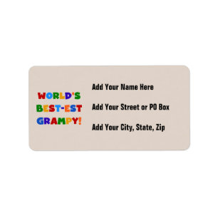 Bright Colours Best-est Grampy T-shirts and Gifts Label