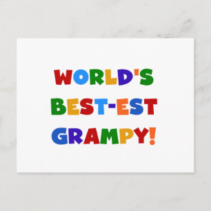 Bright Colours Best-est Grampy T-shirts and Gifts Postcard