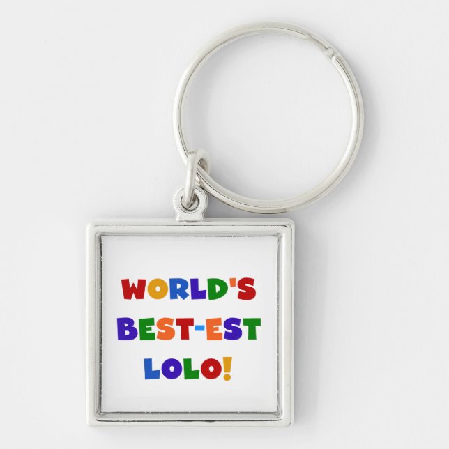 Bright Colours Best-est Lolo T-shirts and Gifts Keychain (Front)